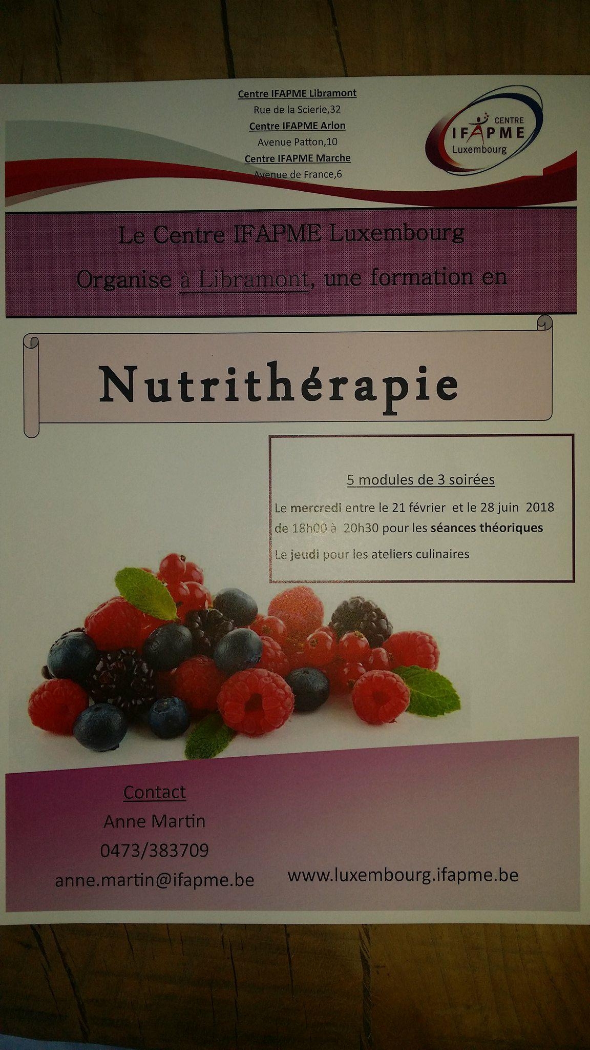 Cours « La nutrithérapie » à Libramont